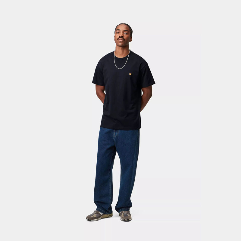 Camiseta Carhartt WIP: SS Chase T Shirt (Dark Navy Gold)