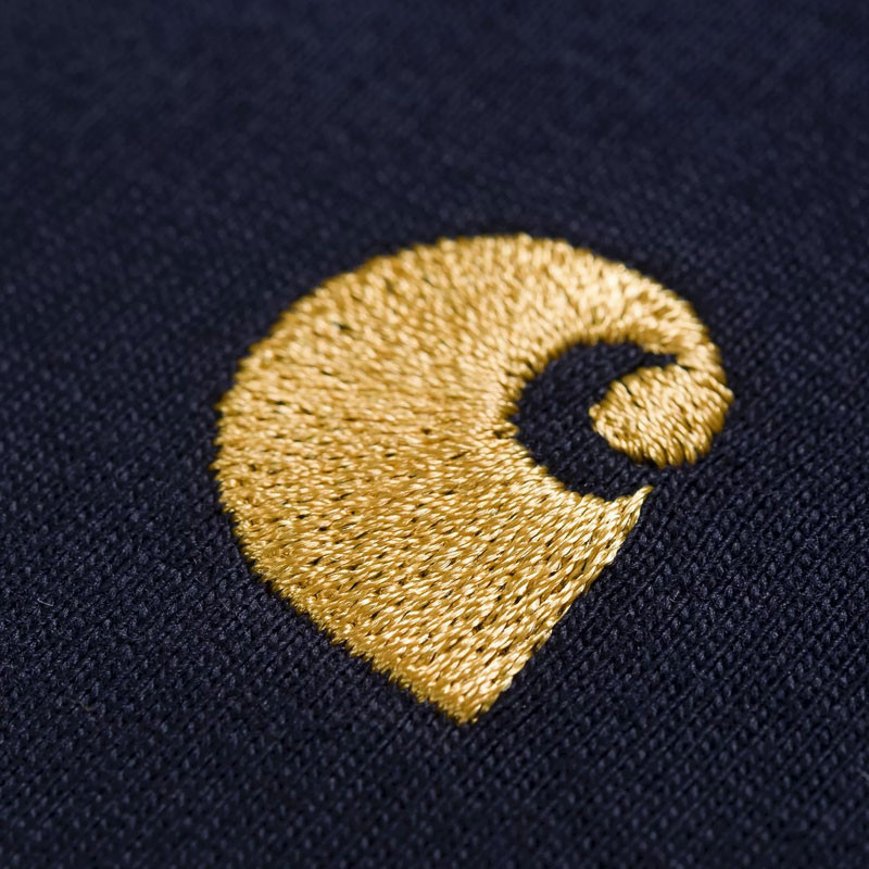 Camiseta Carhartt WIP: SS Chase T Shirt (Dark Navy Gold)