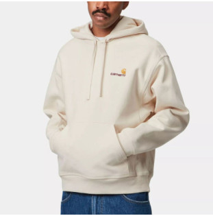 Sudadera Carhartt WIP: Hooded American Script Sweat (Natural)
