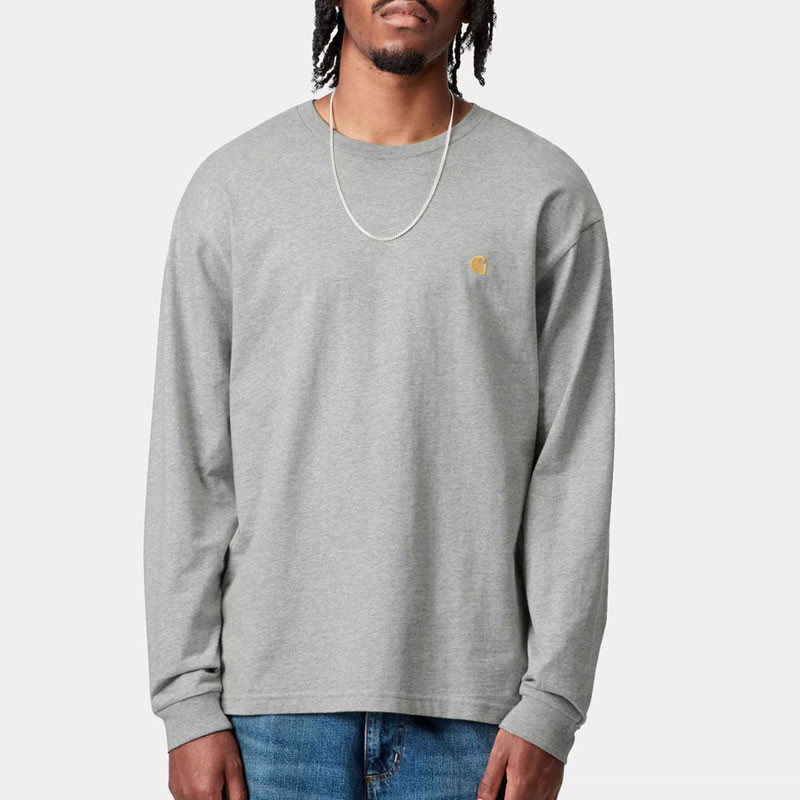 Camiseta Carhartt WIP: LS Chase T Shirt (Grey Heather Gold)