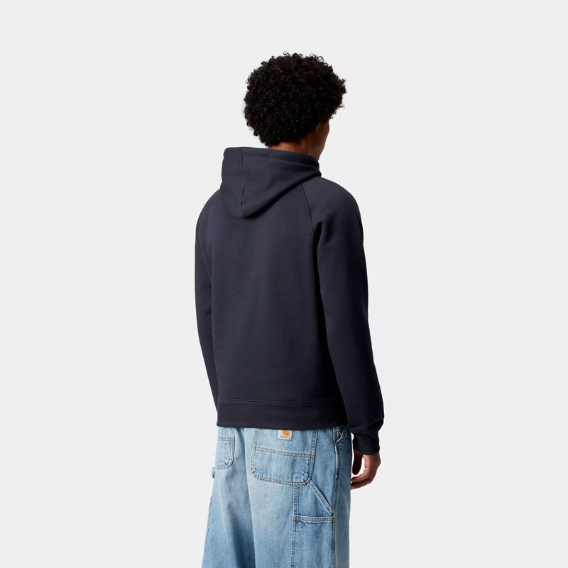 Sudadera Carhartt WIP: Hooded Chase Sweat (Dark Navy Gold)