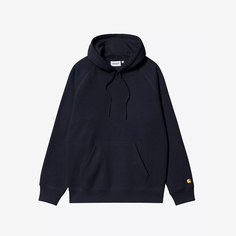 Sudadera Carhartt WIP: Hooded Chase Sweat (Dark Navy Gold)