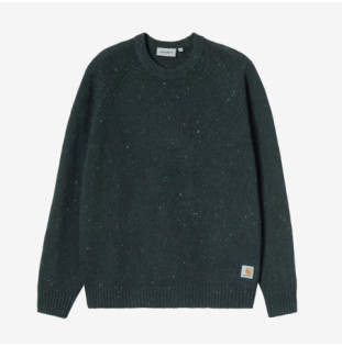Jersey Carhartt WIP: Anglistic Sweater (Speckled Deep Lagoon)