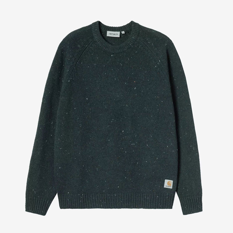 Jersey Carhartt WIP: Anglistic Sweater (Speckled Deep Lagoon)