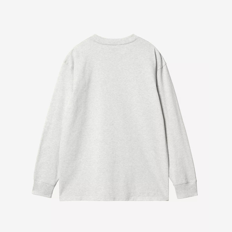 Camiseta Carhartt WIP: LS American Script T Shirt (Ash Heather)