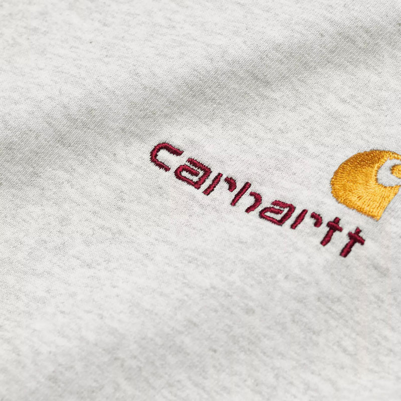 Camiseta Carhartt WIP: LS American Script T Shirt (Ash Heather)