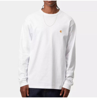 Camiseta Carhartt WIP: LS Chase T Shirt (White Gold)