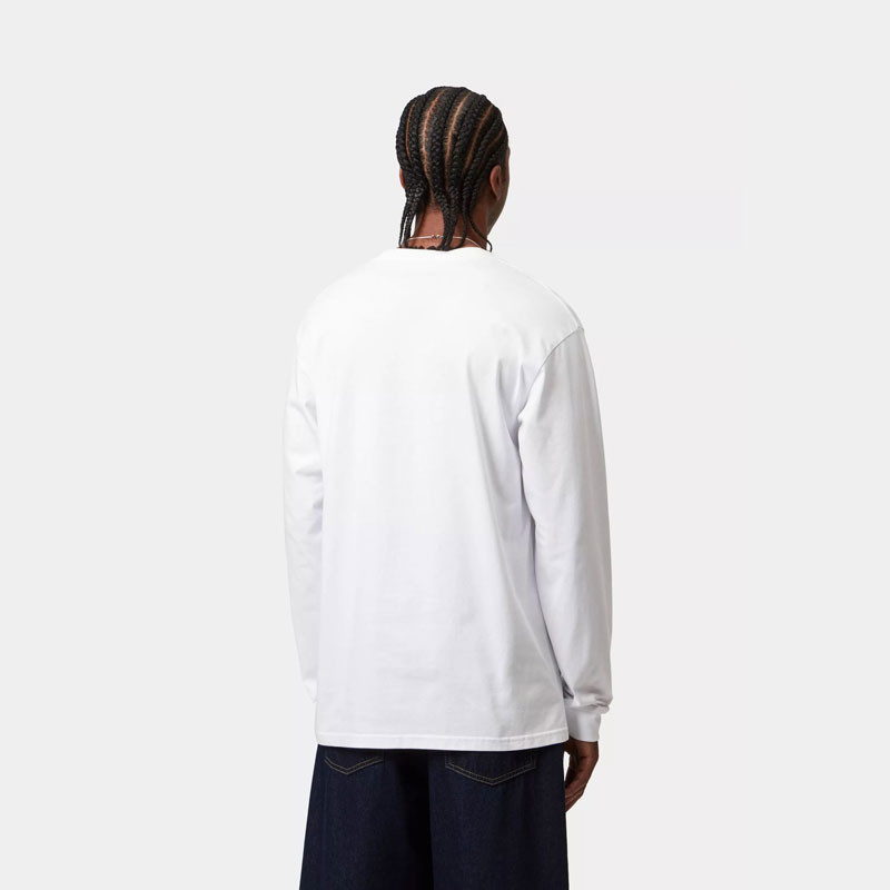 Camiseta Carhartt WIP: LS Chase T Shirt (White Gold)