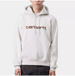 Sudadera Carhartt WIP: Hooded Carhartt Sweat (Ash Heather Rondo)