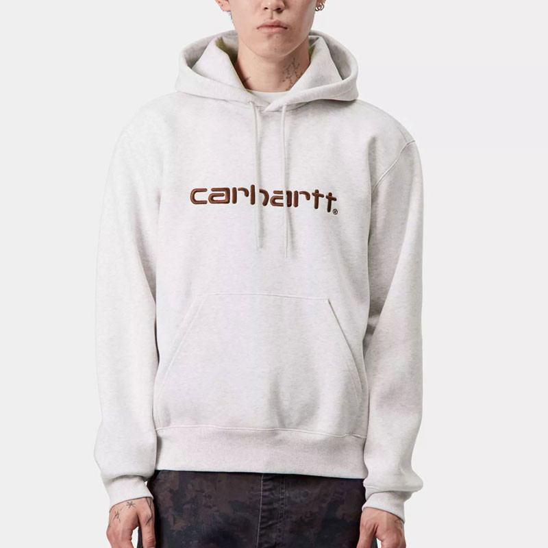 Sudadera Carhartt WIP: Hooded Carhartt Sweat (Ash Heather Rondo)