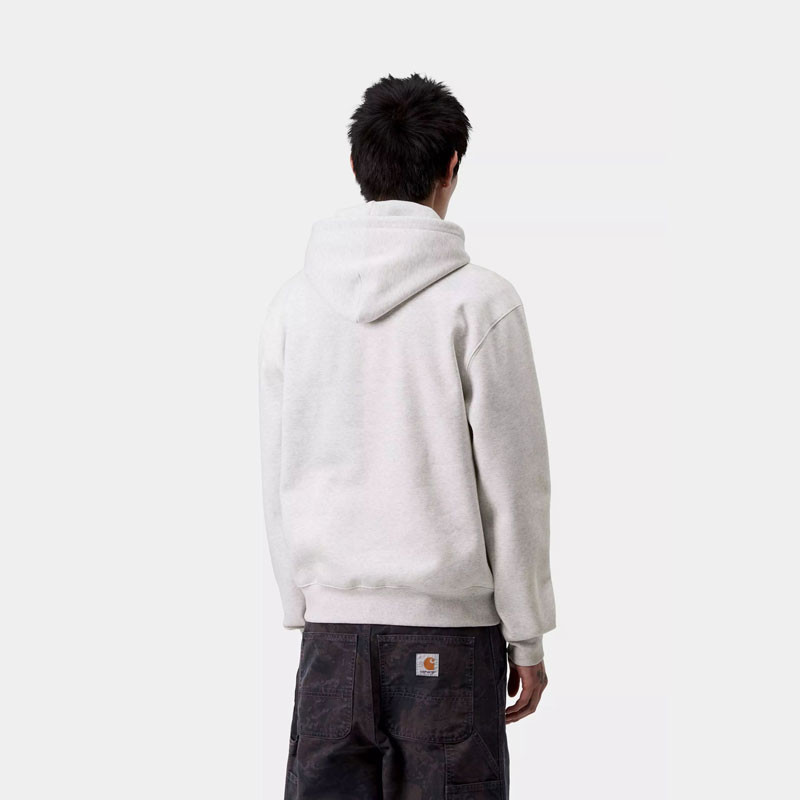 Sudadera Carhartt WIP: Hooded Carhartt Sweat (Ash Heather Rondo)