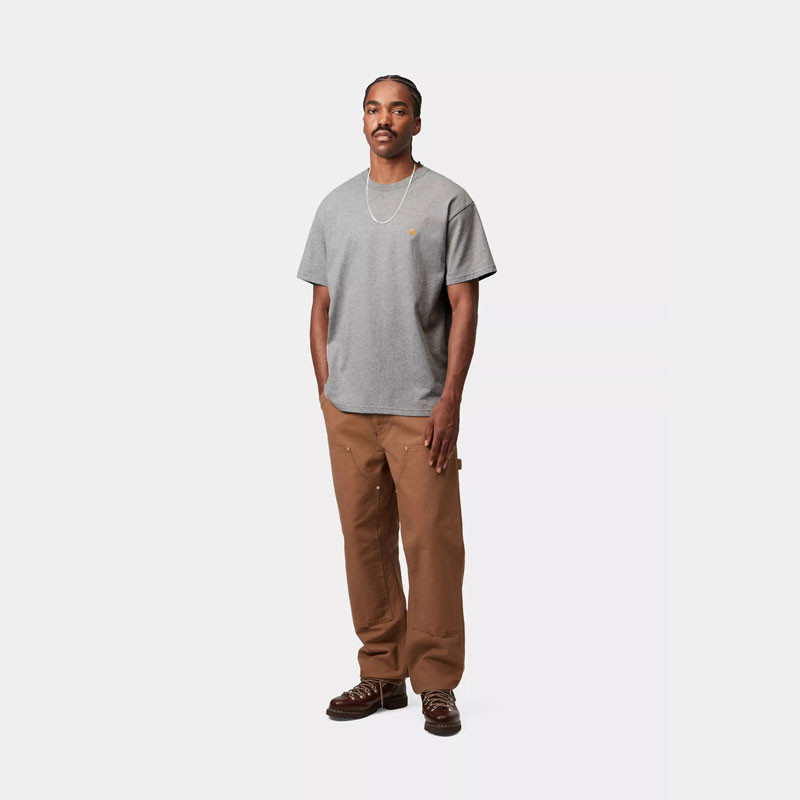 Camiseta Carhartt WIP: SS Chase T Shirt (Grey Heather Gold)