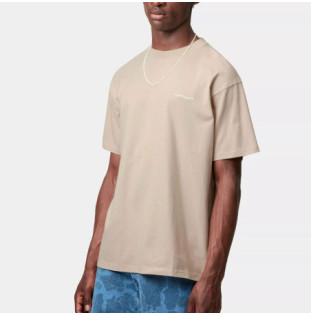 Camiseta Carhartt WIP: SS Script Embroidery Tee (Fleur Sel Wht)