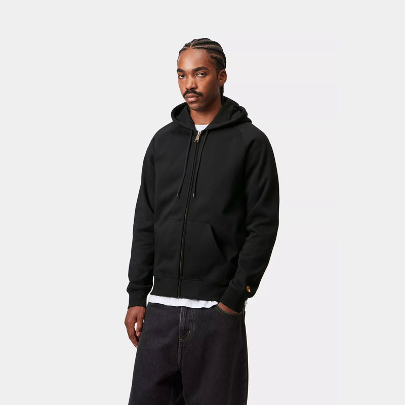Sudadera Carhartt WIP: Hooded Chase Jacket (Black Gold)