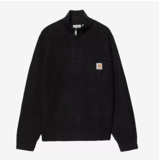 Jersey Carhartt WIP: Detroit Half Zip Sweater (Black)