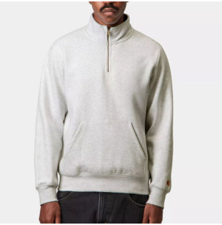 Sudadera Carhartt WIP: Chase Neck Zip Sweat (Ash Heather Gold)