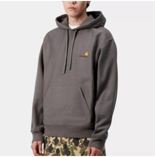 Sudadera Carhartt WIP: Hooded American Script Sweat (Porphyry)