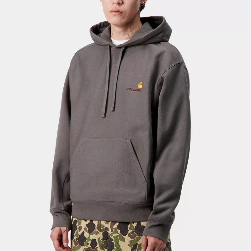 Sudadera Carhartt WIP: Hooded American Script Sweat (Porphyry)