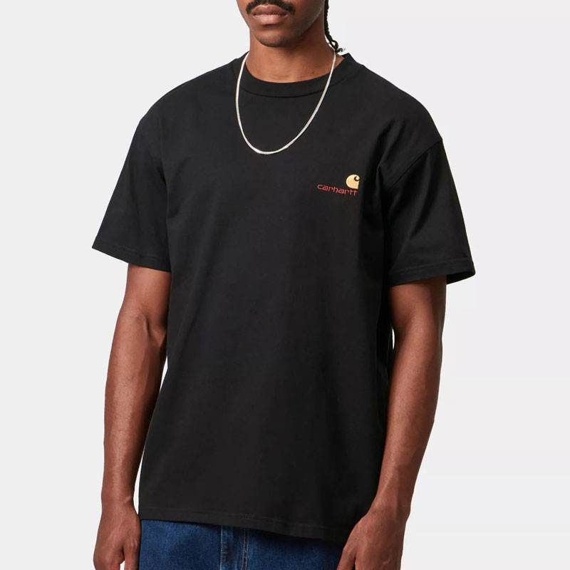 Camiseta Carhartt WIP: SS American Script T Shirt (Black)
