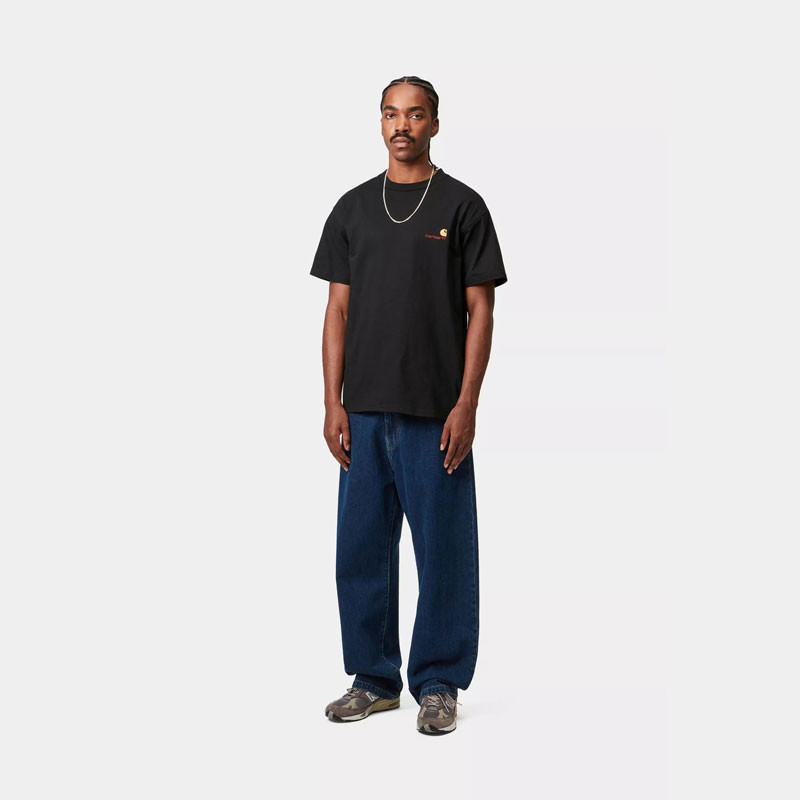 Camiseta Carhartt WIP: SS American Script T Shirt (Black)