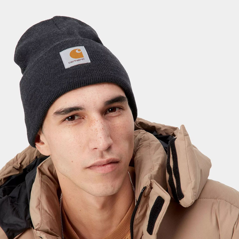 Gorro Carhartt WIP: Acrylic Watch Hat (Black Heather)