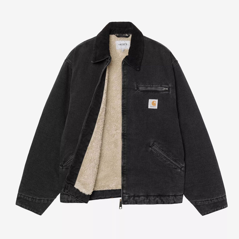 Chaqueta Carhartt WIP: OG Detroit Jacket (Black Black Stone Wsh)