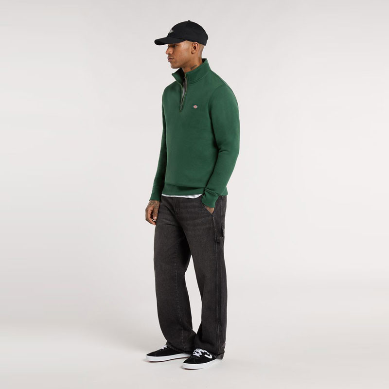 Sudadera Dickies: Oakport Quarter Zip (Pine Needle Green)