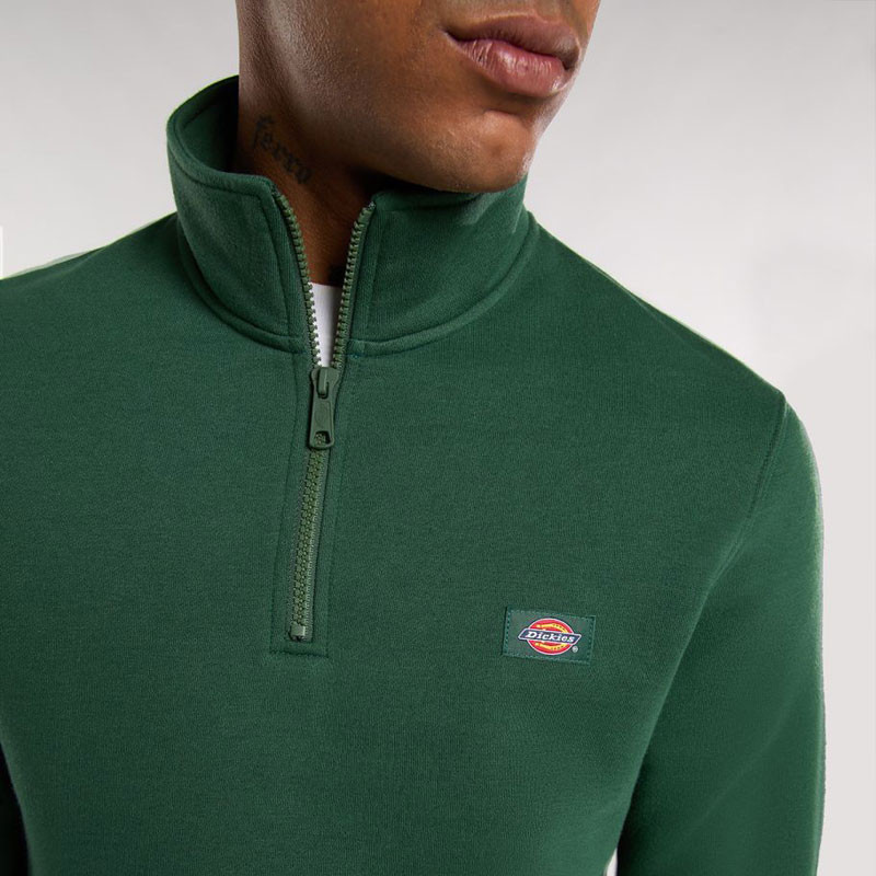 Sudadera Dickies: Oakport Quarter Zip (Pine Needle Green)