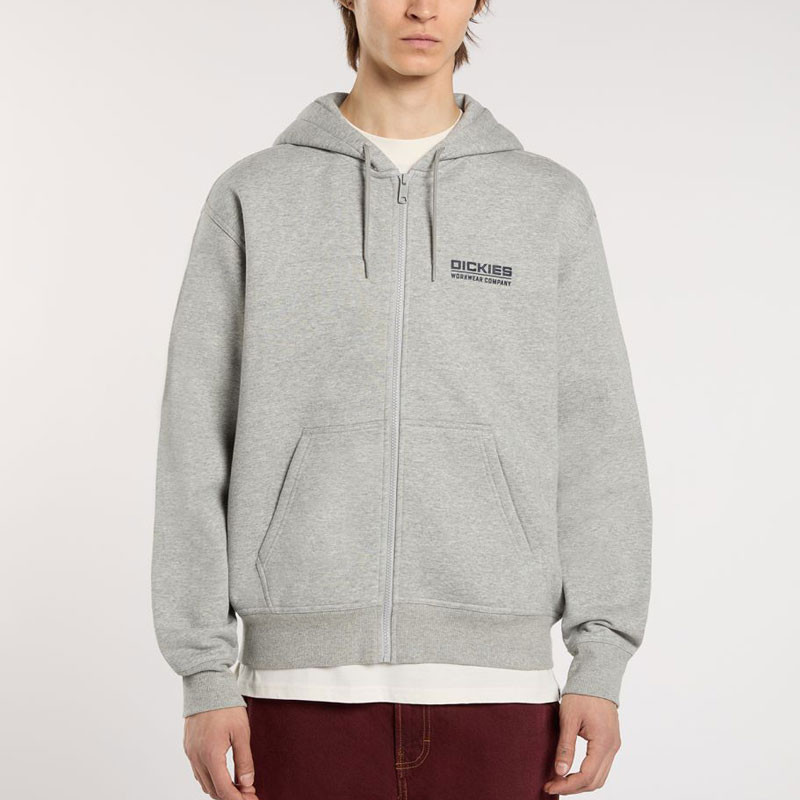 Sudadera Dickies: Bolivar Fz Hoodie (Grey Melange)