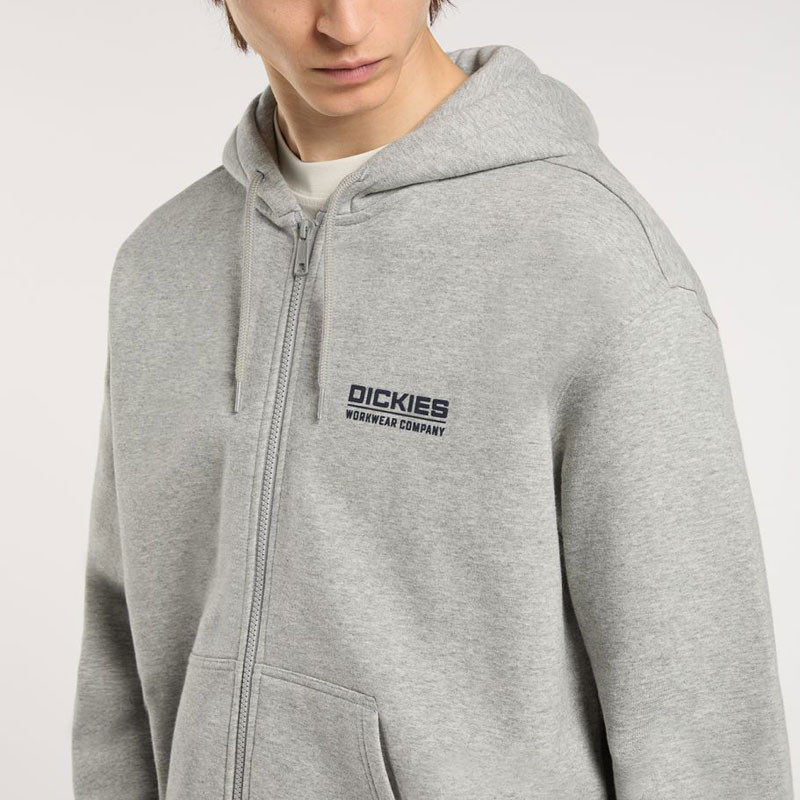 Sudadera Dickies: Bolivar Fz Hoodie (Grey Melange)