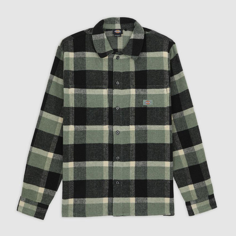 Camisa Dickies: Plaid Coaling LS Shirt (Sea Spray)