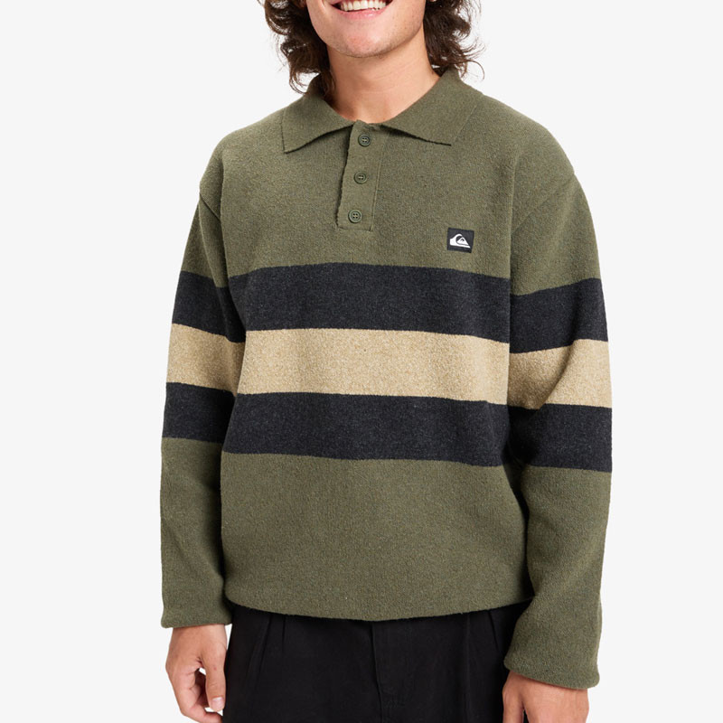 Jersey Quiksilver: Cooper Polo (Loden Green Stripe)