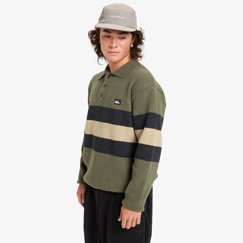 Jersey Quiksilver: Cooper Polo (Loden Green Stripe)