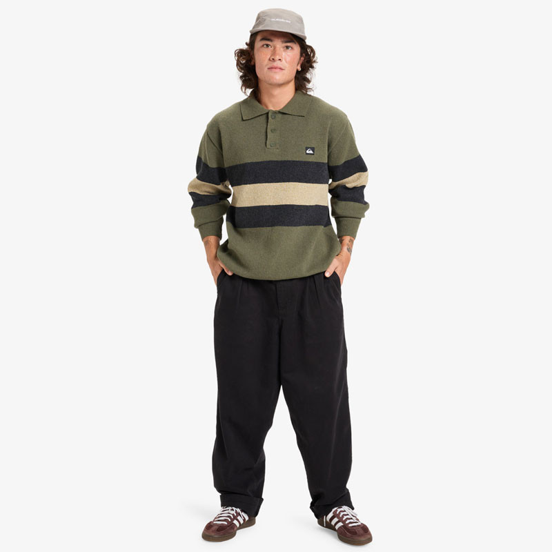Jersey Quiksilver: Cooper Polo (Loden Green Stripe)