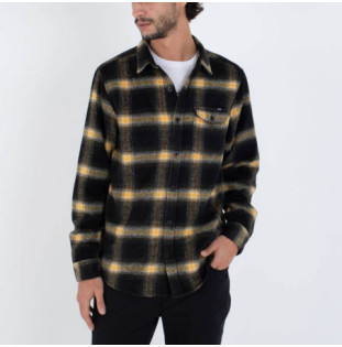 Camisa Hurley: Portland Heavyweight Flannel (Black)