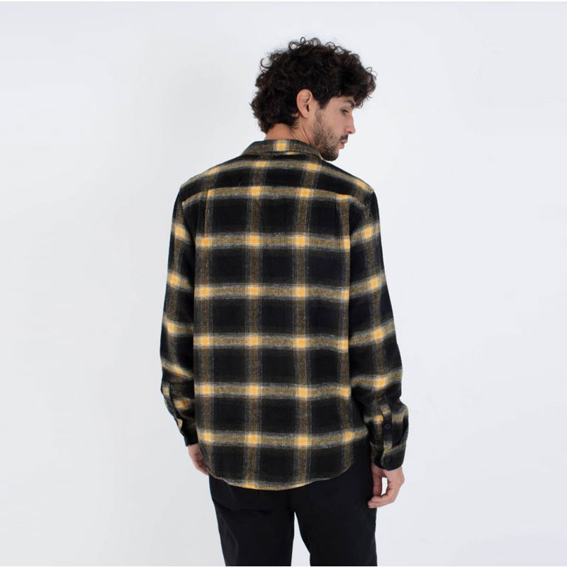 Camisa Hurley: Portland Heavyweight Flannel (Black)
