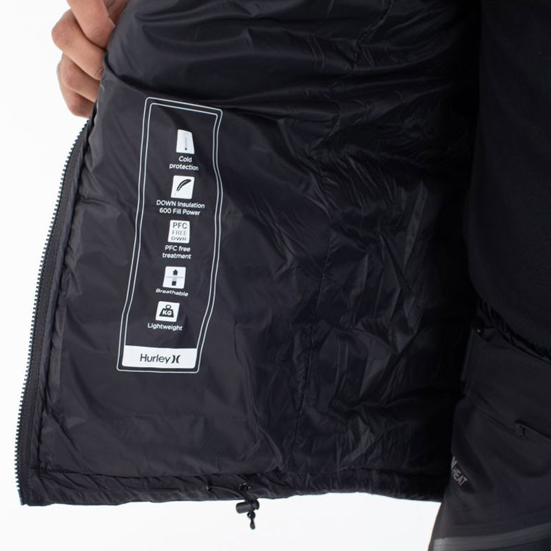 Chaqueta Hurley: Cayuga Puffer (Black)