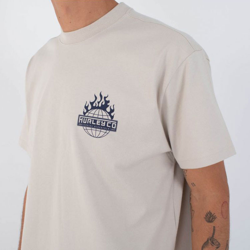 Camiseta Hurley: Global Fire SS (Bone)