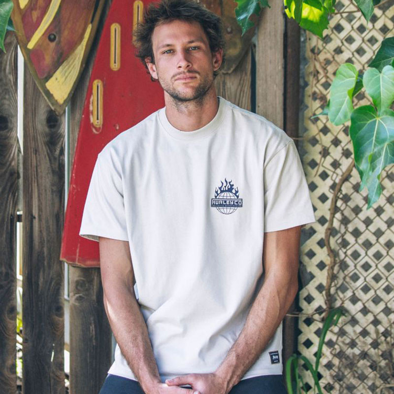 Camiseta Hurley: Global Fire SS (Bone)