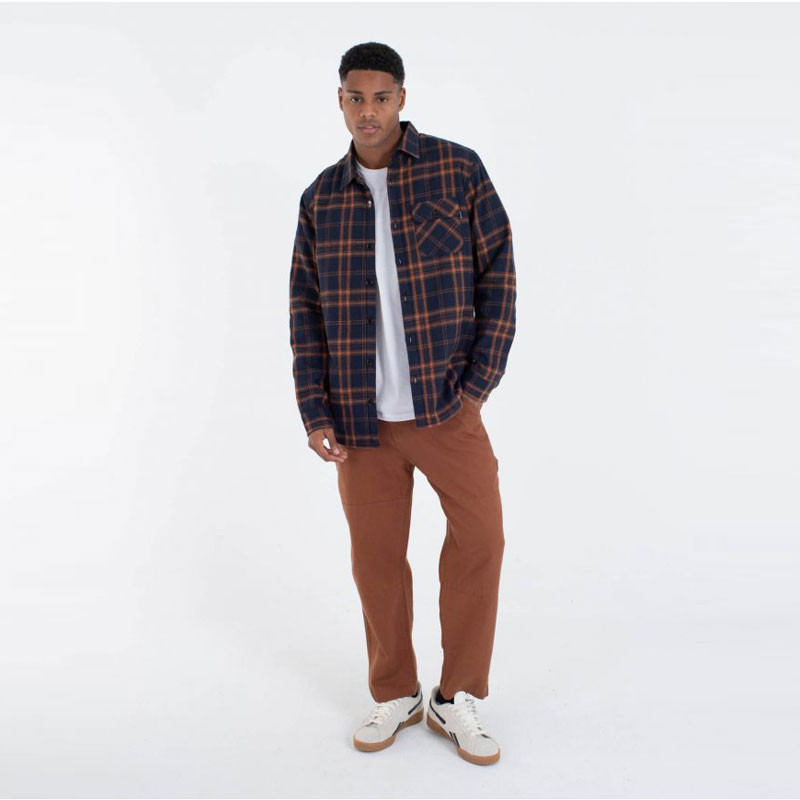Chaqueta Hurley: Axe Sherpa Flannel (Armored Navy)