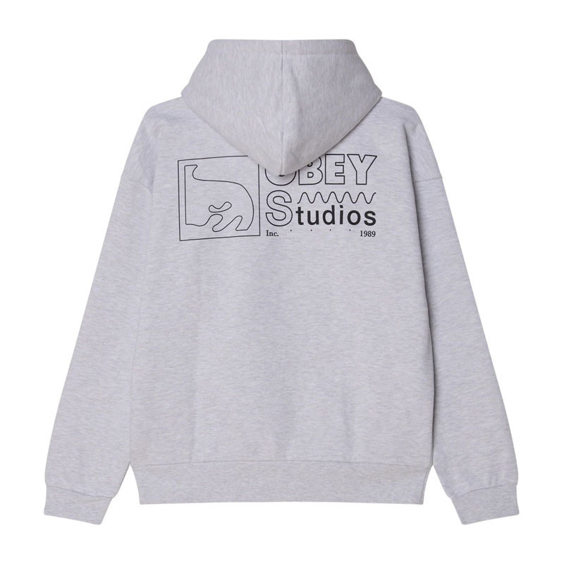 Sudadera Obey: Nico Extra Heavy Hood (Ash Grey)