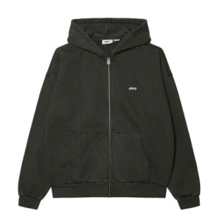 Sudadera Obey: Lowercase Pigment Zip Hood (Pgmnt Prt Blk)