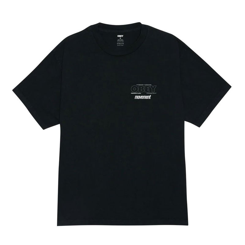 Camiseta Obey: Obey Persistent Mov (Pgmnt Tru Vint Blk)