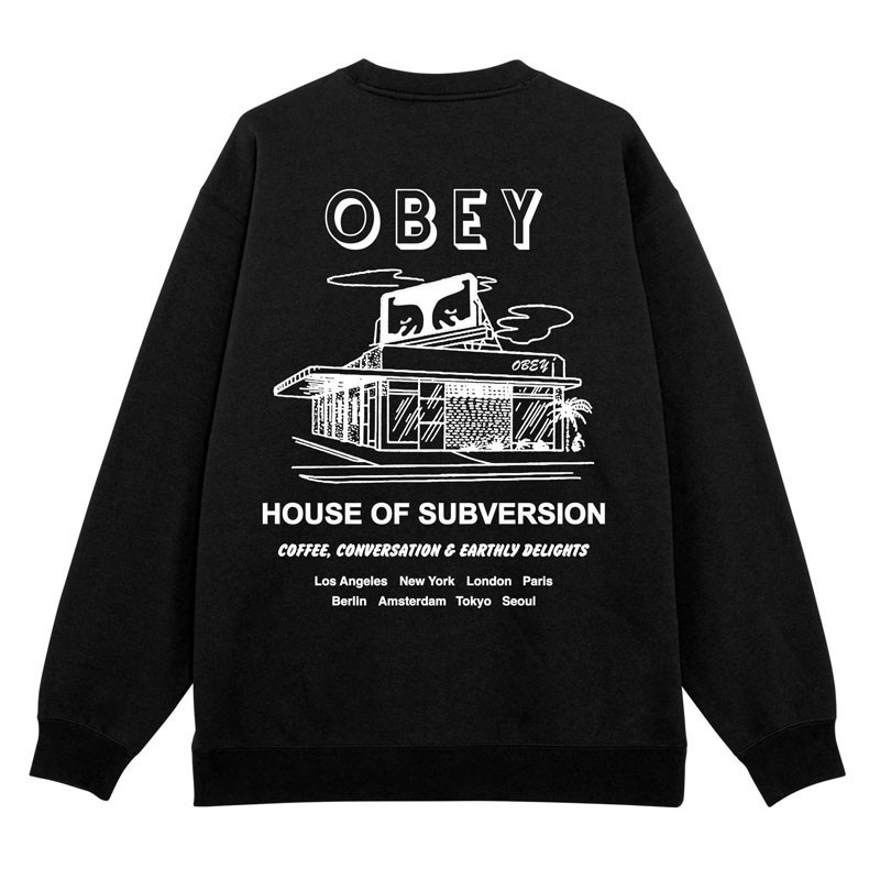 Sudadera Obey: Obey House Of Subversion (Black)