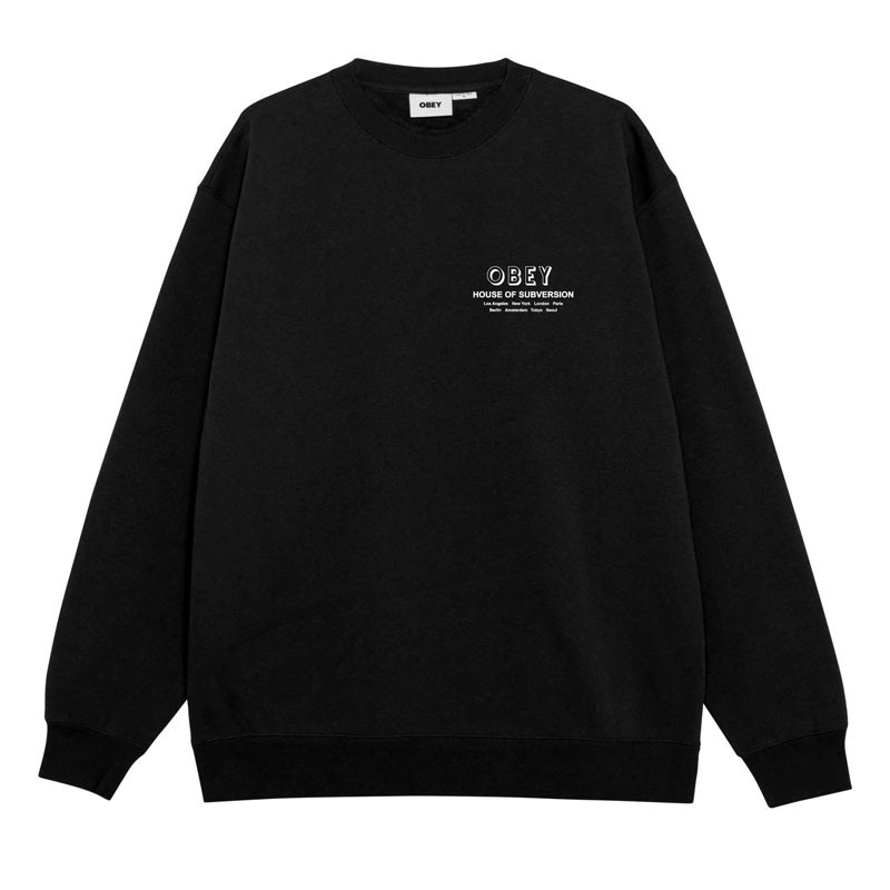 Sudadera Obey: Obey House Of Subversion (Black)