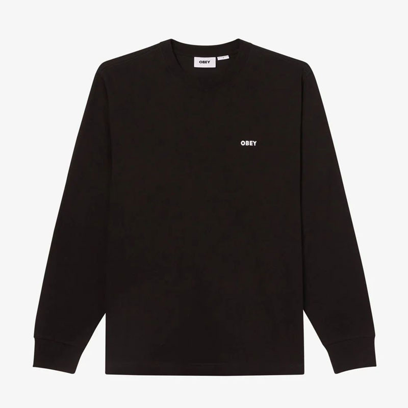 Camiseta Obey: Established Works Bold Tee Ls (Black)