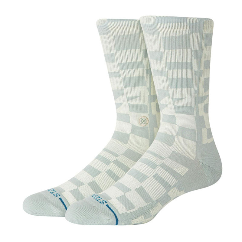 Calcetines Stance: Wave Check Crew (Pale Blue)