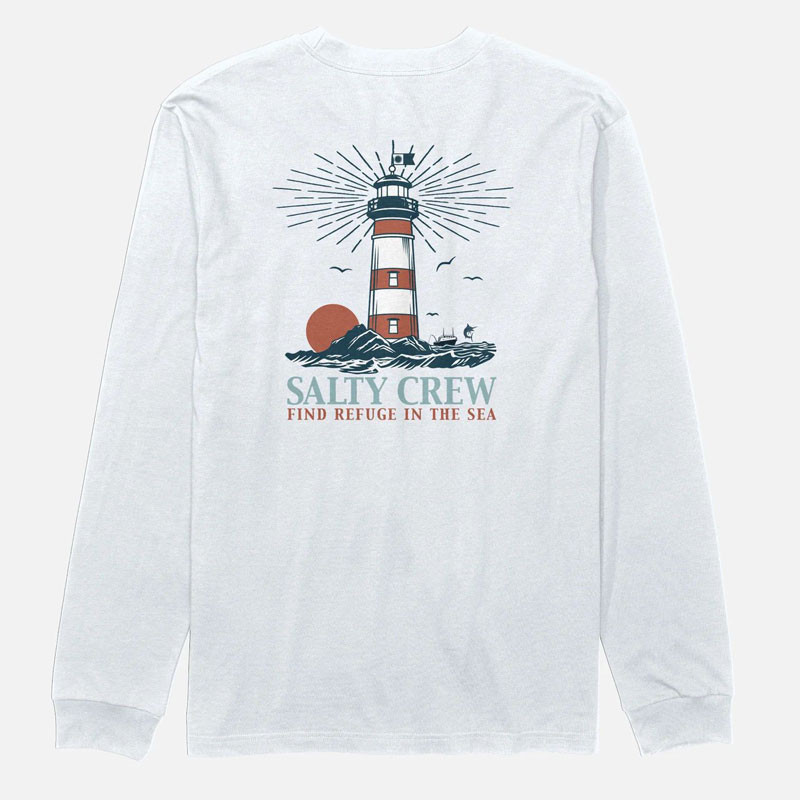 Camiseta Salty Crew: High Beam Ls Tee (White)