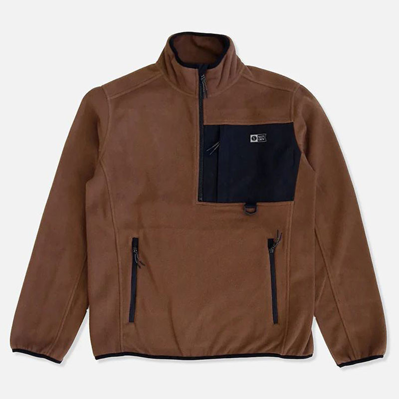Chaqueta Salty Crew: Tundra Polar Fleece 12 Zip (Friar Brown)