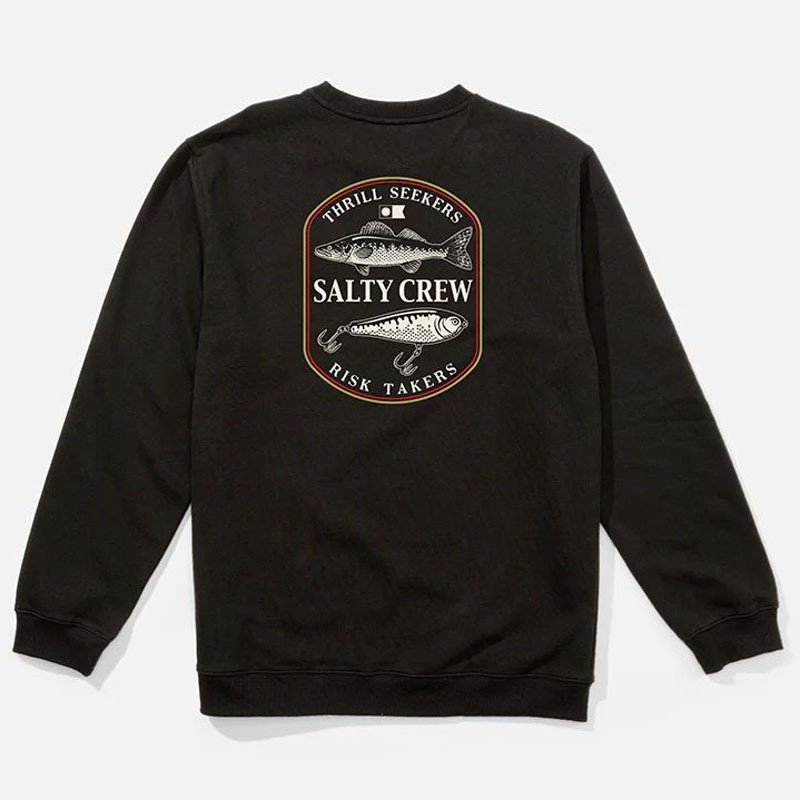 Sudadera Salty Crew: Baited Crew Fleece (Black)